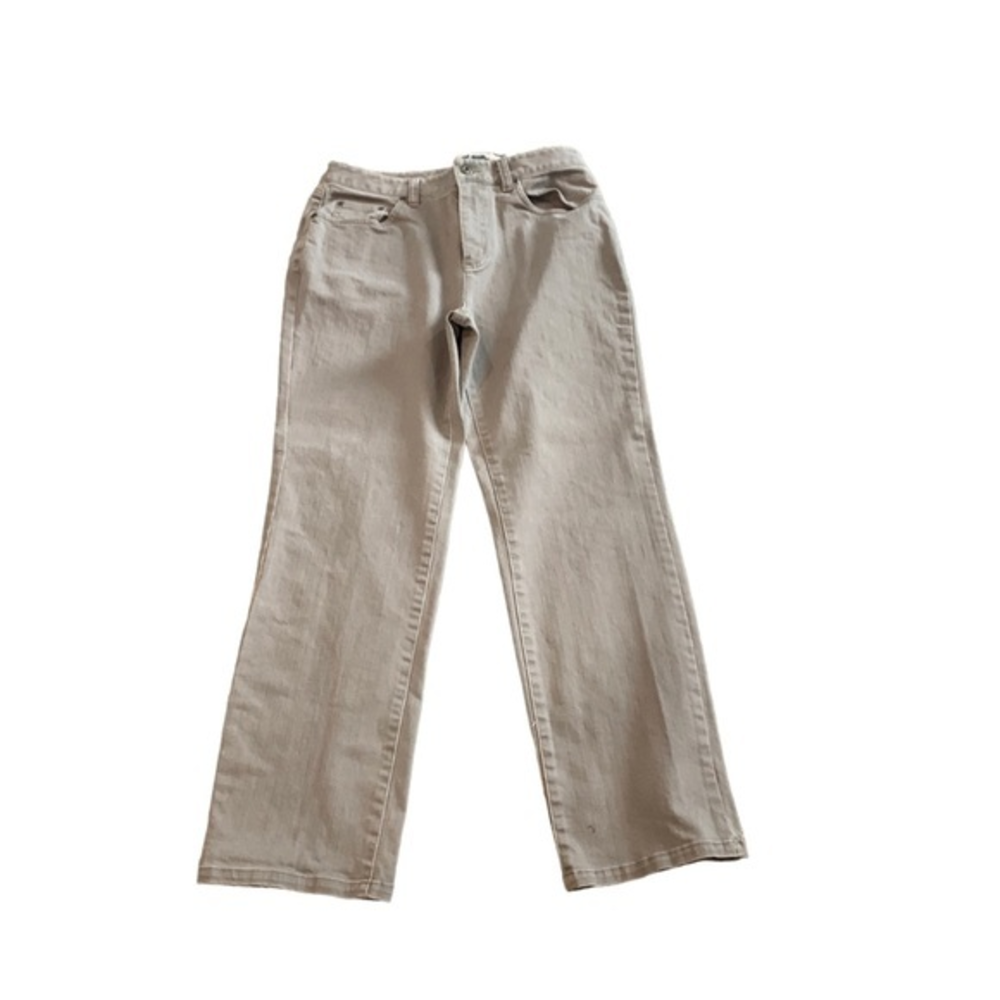 TALBOTS Women’s Jeans PETITE Sz 10P STRETCH Spandex‎ Straight Leg Brown Tan